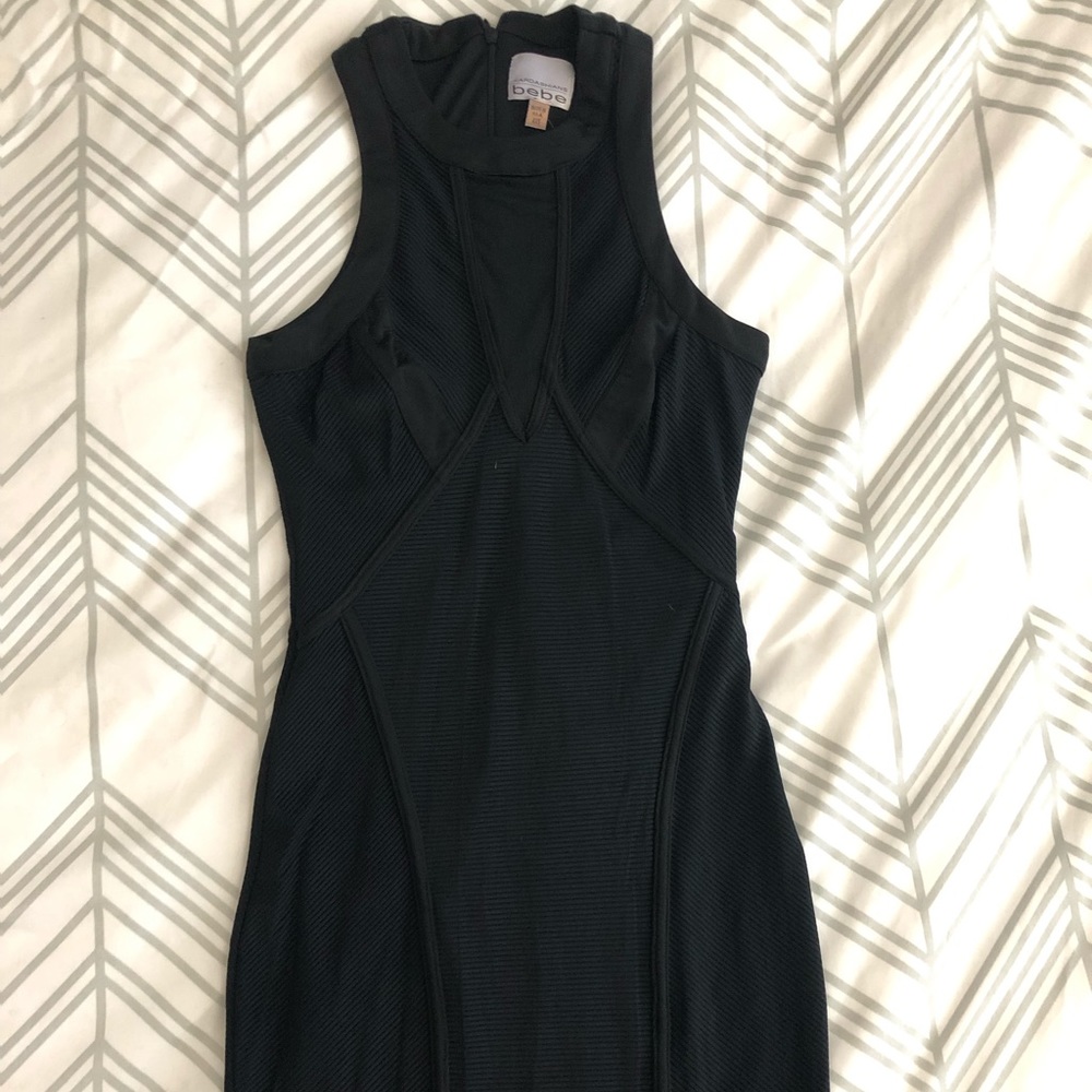 BLACK KARDASHIANS FOR BEBE MINI DRESS
